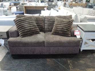 Caliber Forest Park Chi Mahogany Track Arm Loveseat - Outlet Price
