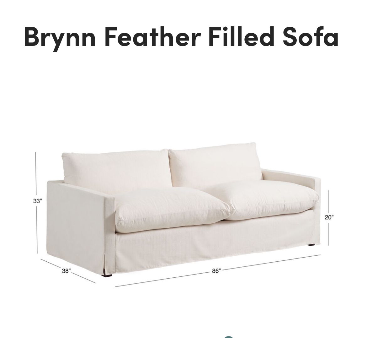Used Brynn World Market Feather Filled Sofa