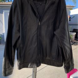 Men’s Sz XL Blk Leather Jacket 