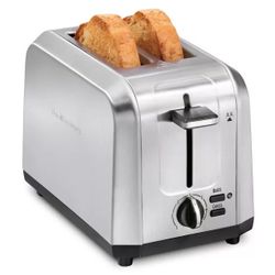 Hamilton Beach Brushed Stainless Steel 2 Slice Toaster, Brand New In The Box 