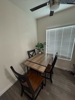 Dining table and chairs