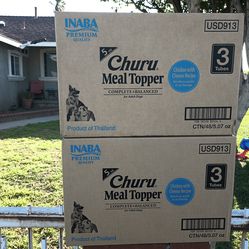 Churu meal topper for adult dogs two complete boxes ,$190dlls