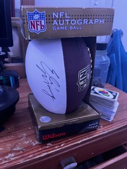 eli manning signed ball from 2012