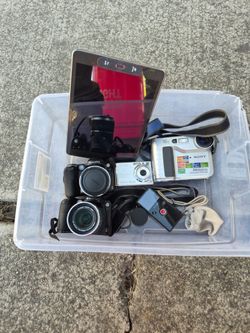 Lot of Digital Cameras and Tablet