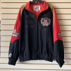 50th Anniversary NASCAR  Jacket 8 Signatures From the 1990s
