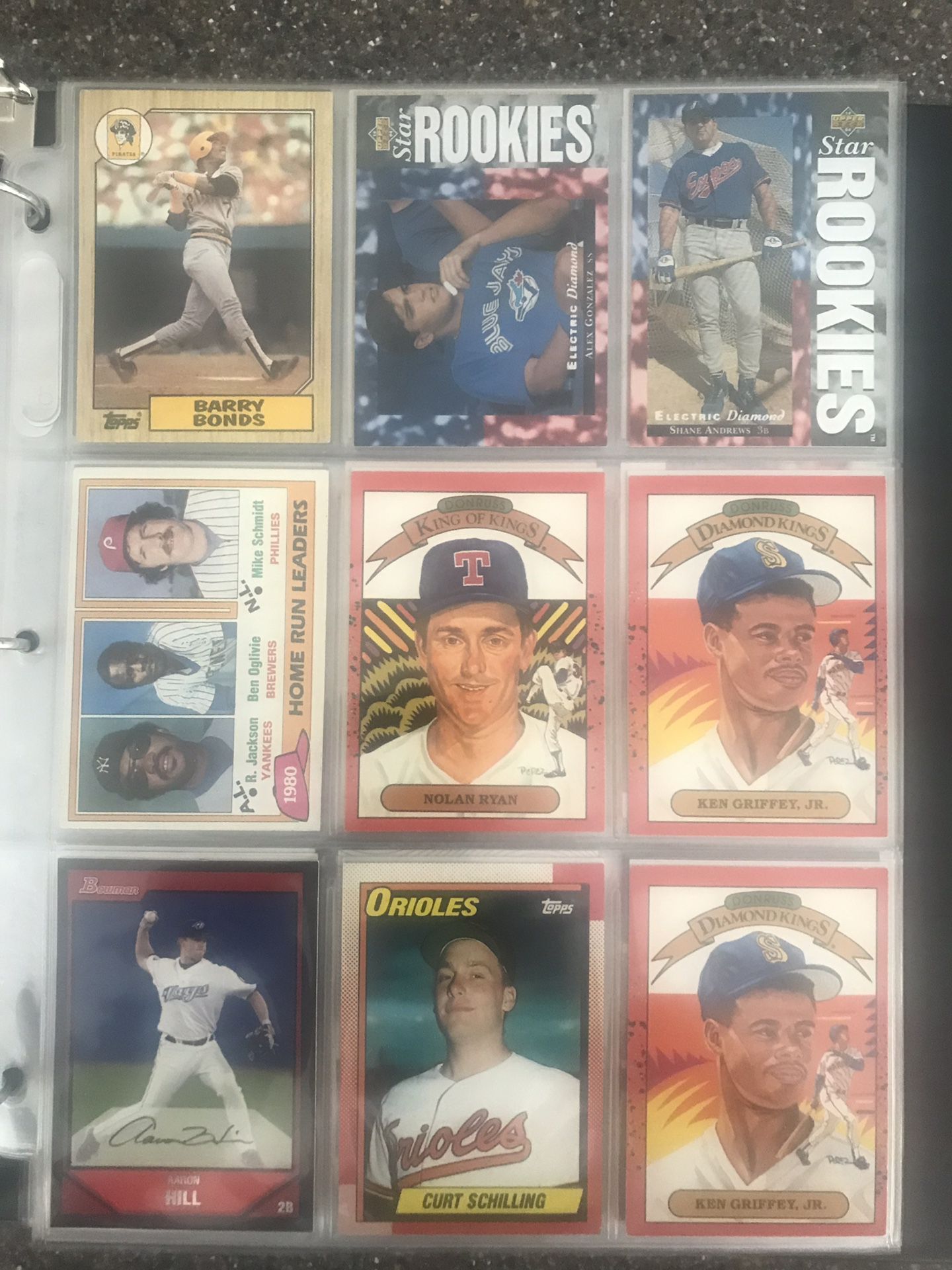 Baseball card binder