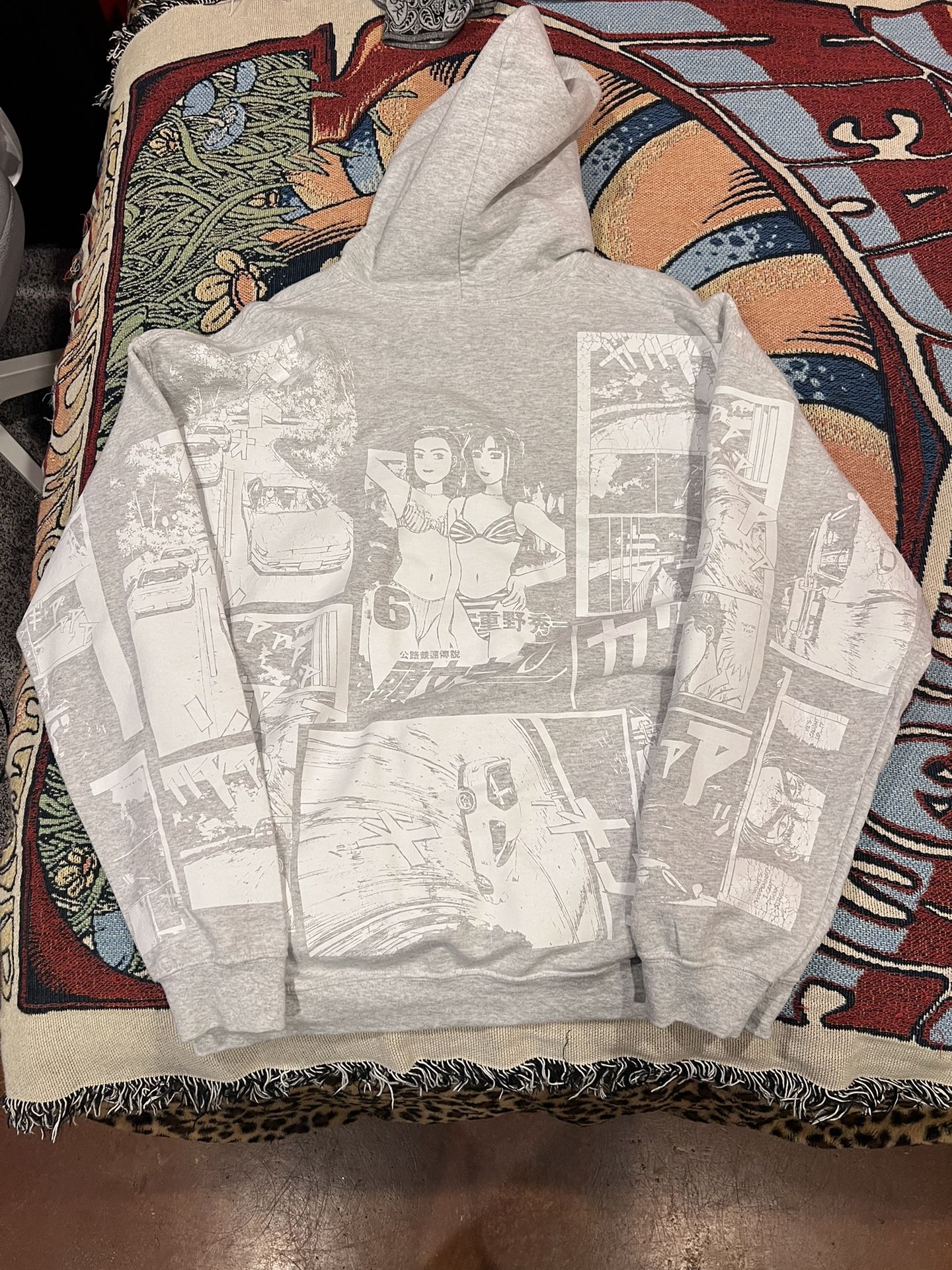Rare Initial D GhostSupply Embroidered hoodie