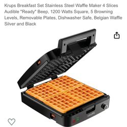 KRUPS Belgian Waffle Maker - $48 FIRM