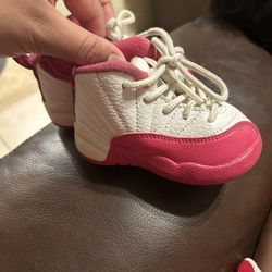 Pink And White Jordan 12 Size 4c