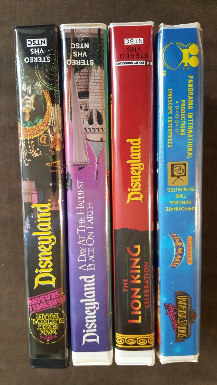 3 Disneyland and 1 Universal studios vhs - $10