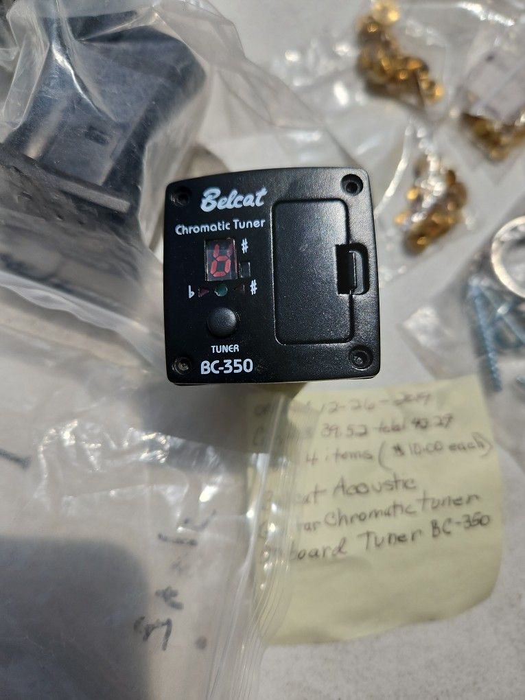 Belated Acoustic Guitar Chromatic On board Tuner