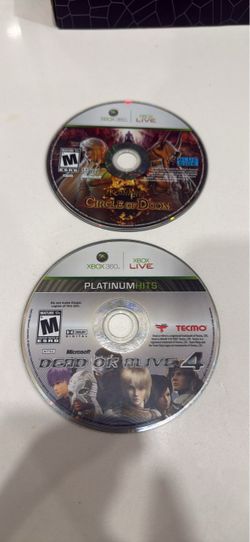 Xbox 360 Game Discs – Circle of Doom & Dead or Alive 4