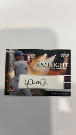 2006 Upper Deck ovation spotlight Yadier Molina autograph