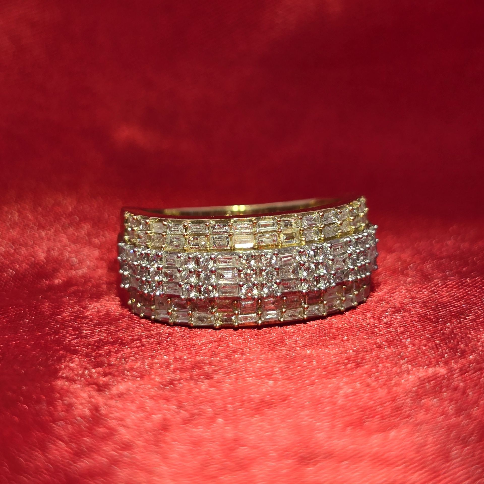 10k Yellow Gold Diamond Round Cut Ring 1.12 ctw
