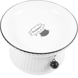 Cat Bowl Elevated Sturdy Ceramic Dog and Cat Feeder Easy Wash and Non-Slip Surface