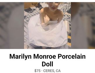 Marilyn Monroe Porecelain Doll