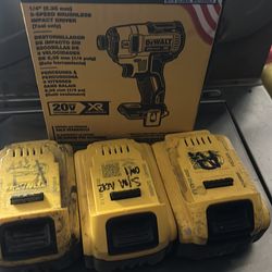 Dewalt drill and batteries