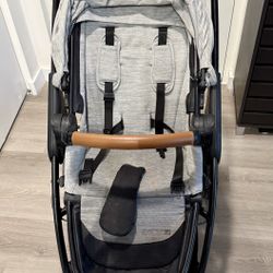 Chicco Corso Modular Stroller - Gray With Leather Handle 