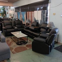 🥰 Reclining 🥰 Sofa Loveseat And Chair Set