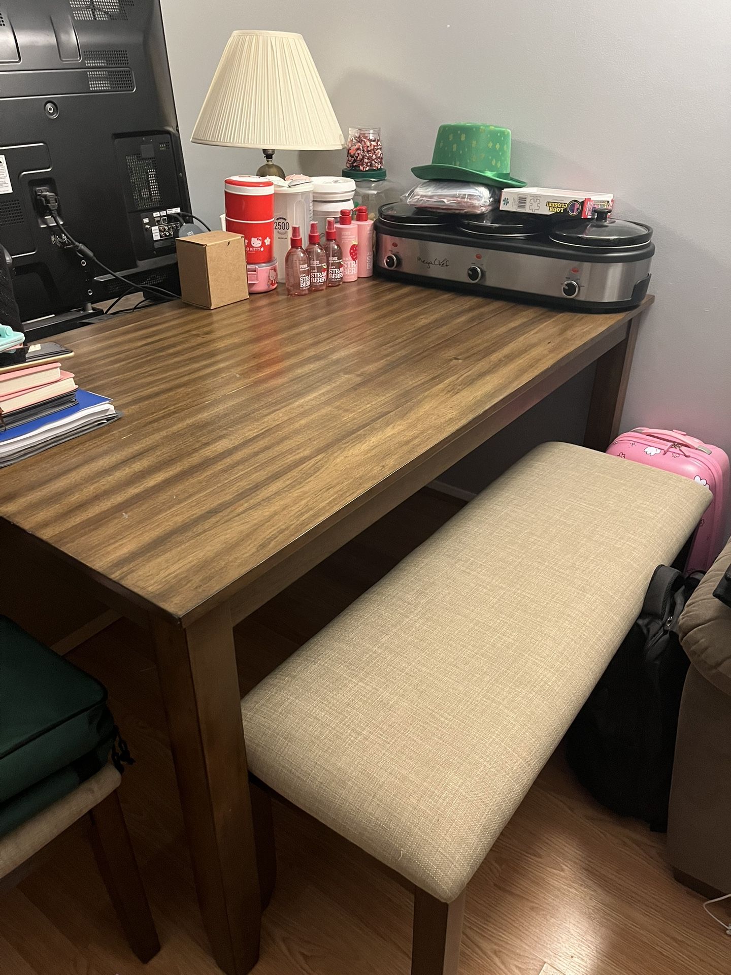 Dinning Table With Long Chair