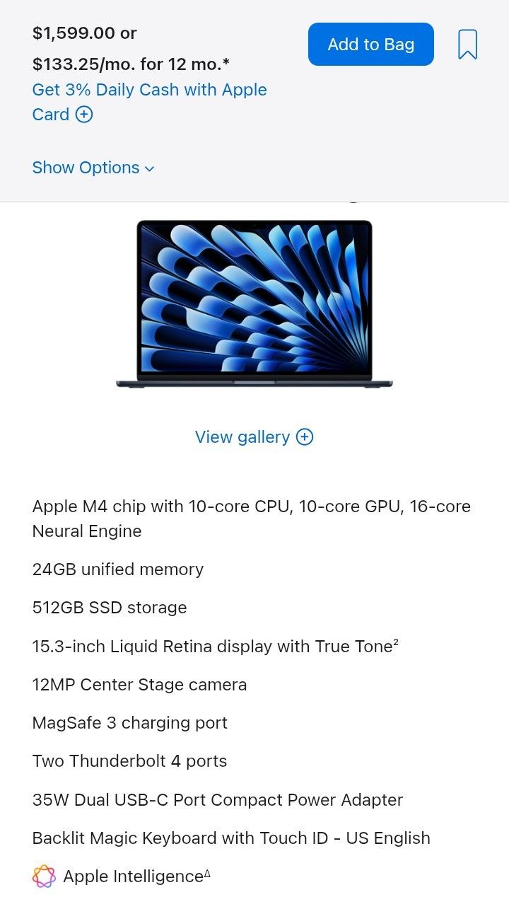 New 2025  Apple MacBook Air 