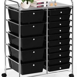 15 Drawer Rolling Cart 