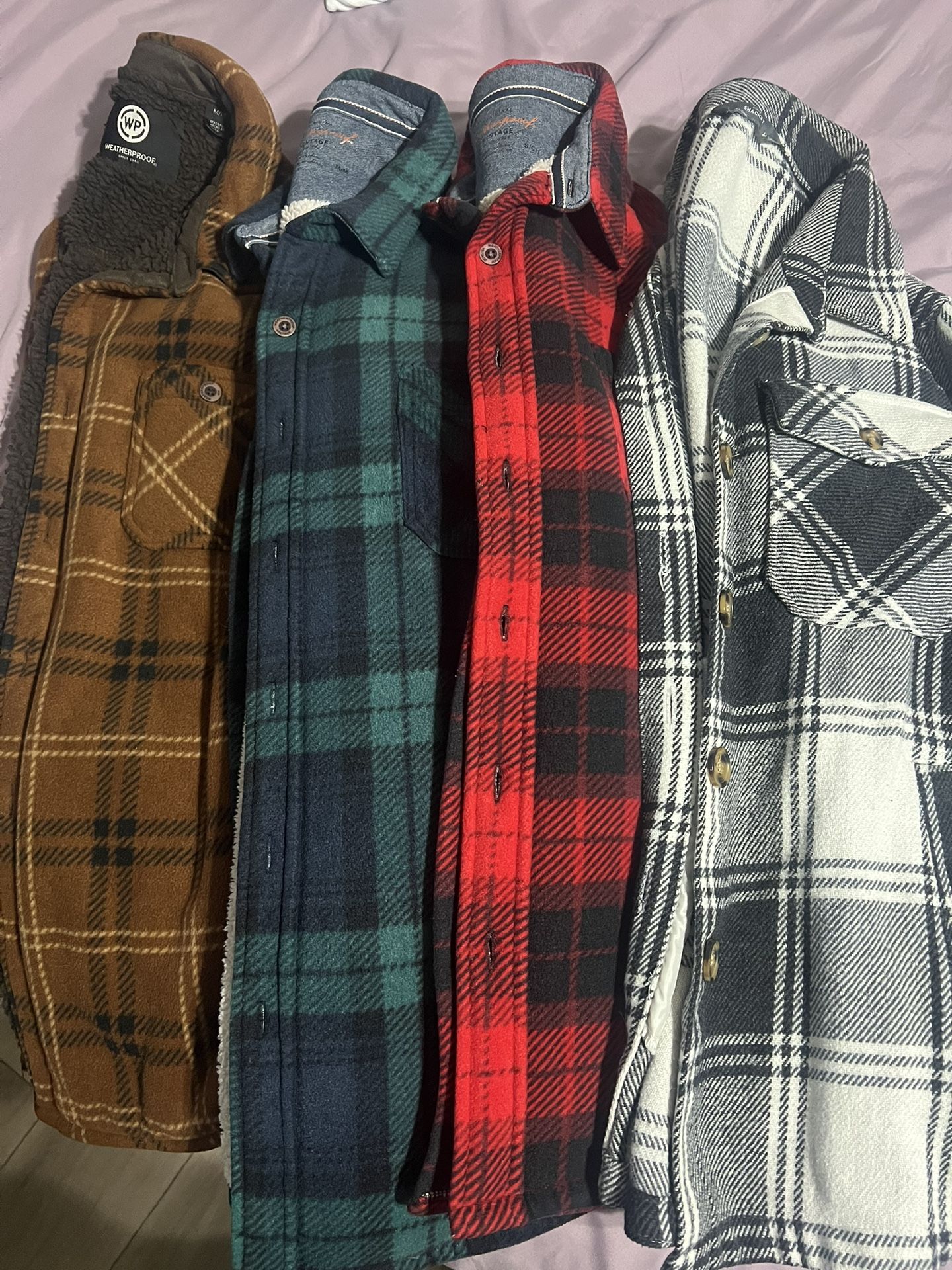 Flannel Shirts/shackets $20 Each or OBO