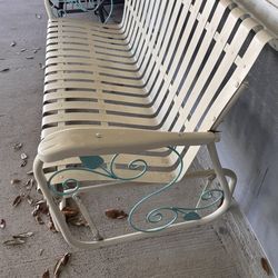 Metal glider bench
