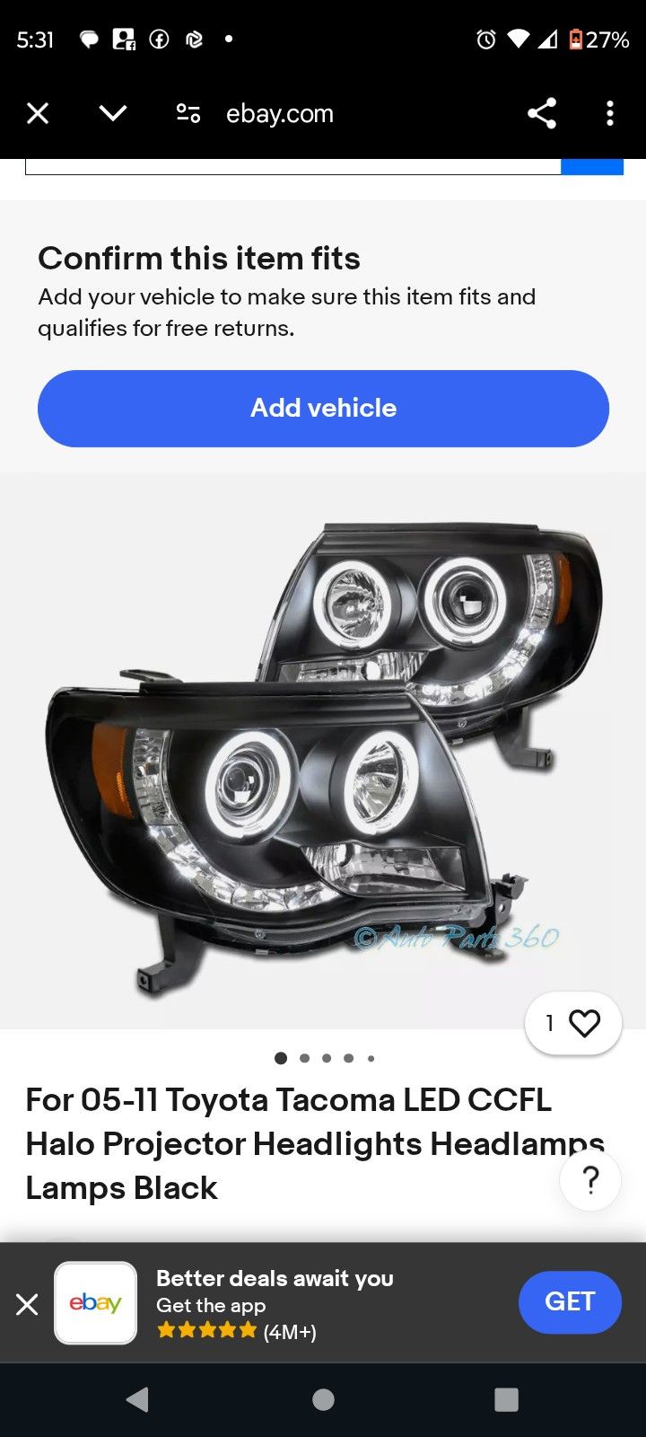 Spec-D Tuning Halo Projector Led Headlights