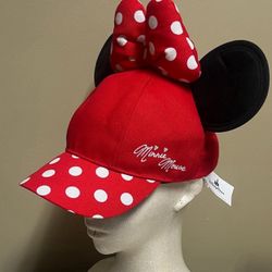 Disney Parks Minnie Mouse Ears Baseball Cap Brand New With Tags