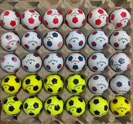 30pcs Callaway Soccer Golf Balls.. In good condition clean and ready to use… Firm on price