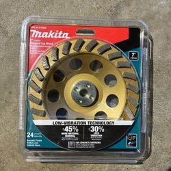 Makita Diamond Cup Wheel, 7 in. Turbo 24 Segment