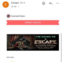Escape 2025 Saturday Ticket