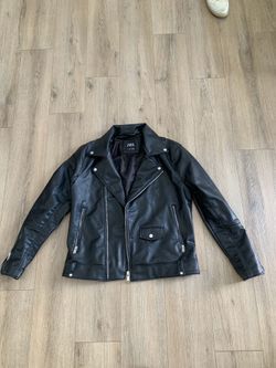 Zara faux leather jacket men’s