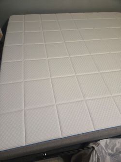King size bed with frame