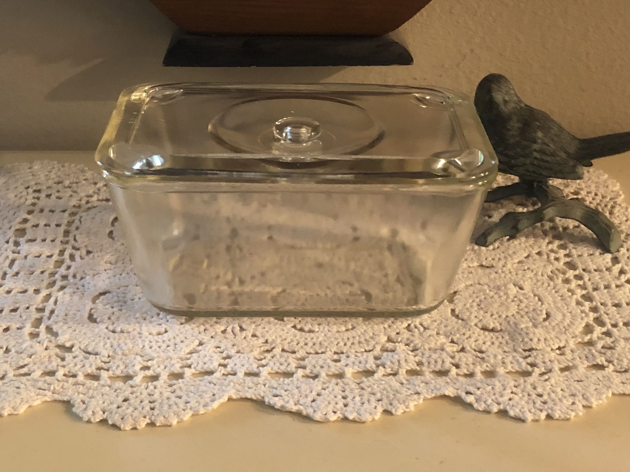 Vintage Glasbake 805 Refrigerator Dish W/Lid