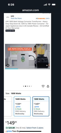 Umi Voltage Converter Transformer 