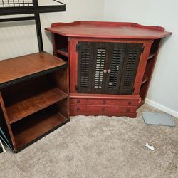 Red Corner Cabinet