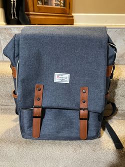 Modoker Vintage Laptop Backpack for Women Men,School College Backpack blue