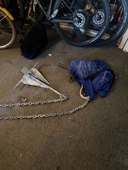 Anchor with chain, rope and bag- rad 8