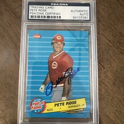 Autographed Pete Rose Future Hall Of Fame Card