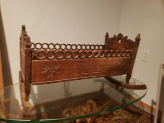 Vintage Wooden Bassinet