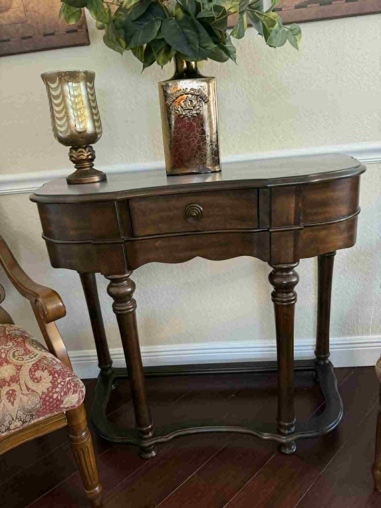 Vintage Wood Console Table