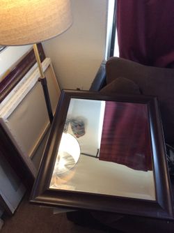 Wood framed mirror