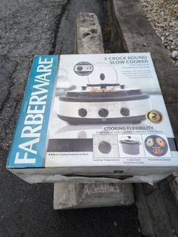 Farberware 3- crock round slow cooker