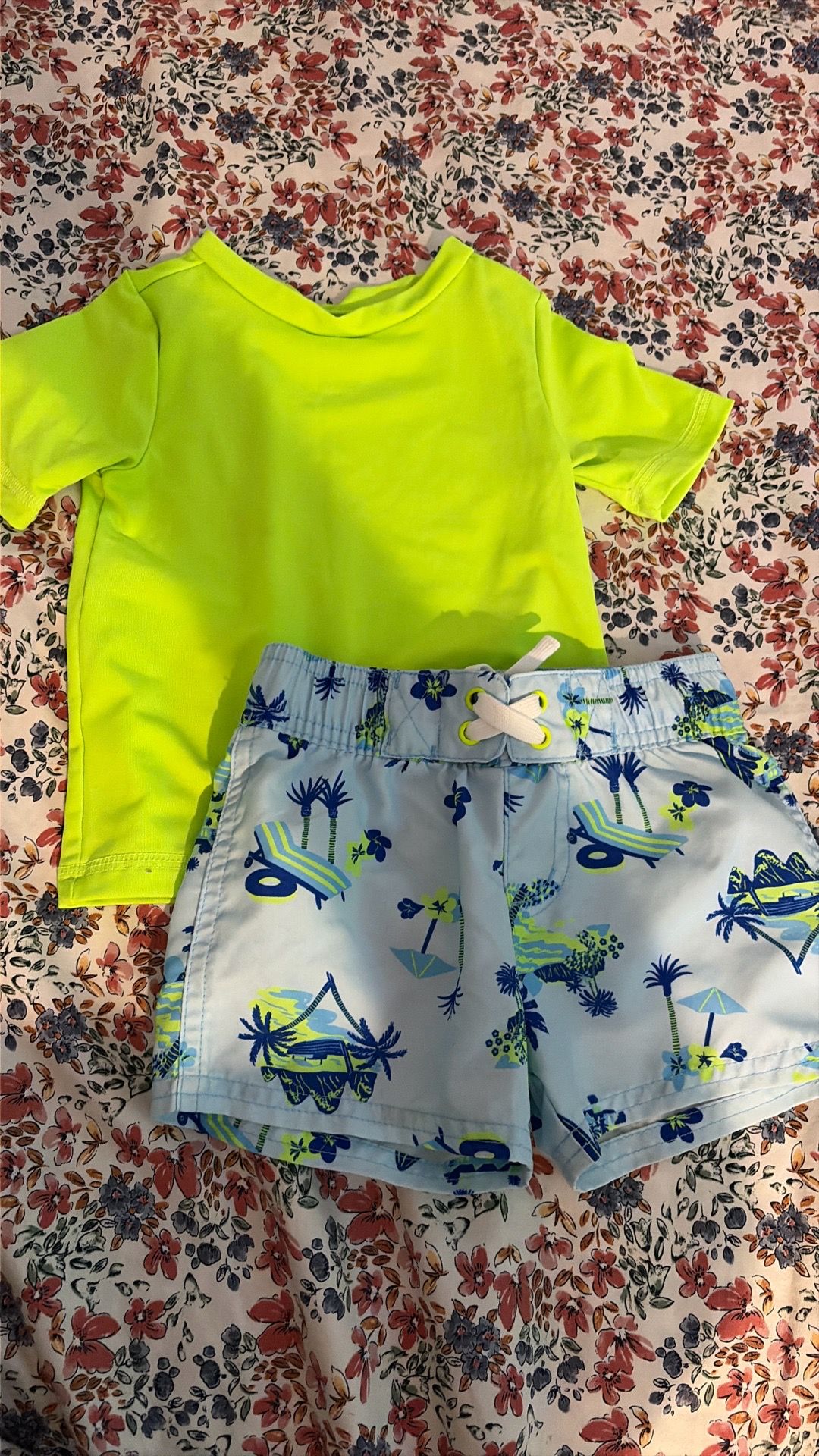 Swim shirt and trucks baby boy 12M