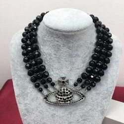 Vivienne Westwood Three Row Pearl Bas Relief Choker in Black (Brand New)