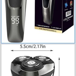 Electric Razor for Men, 2025 Electric Razor 4d Rotary, Ipx7 Waterproof Electric Razor, Electric Shaver, Rechargeable Facial Electric Razor for Men,Wet