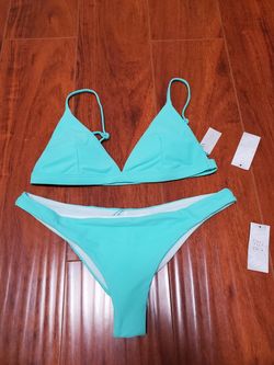 Brand New Bright Seafoam Turquoise Tilly's Full Tilt 2 Piece Cheeky Bikini Swimsuit
