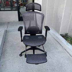 New In Box Mesh Computer Chair With Adjustable Armrest Footrest And Headrest Lumbar Support Ergonomic Office Furniture 